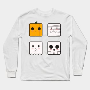 Cute Halloween Square Pack Long Sleeve T-Shirt